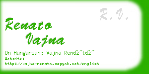 renato vajna business card